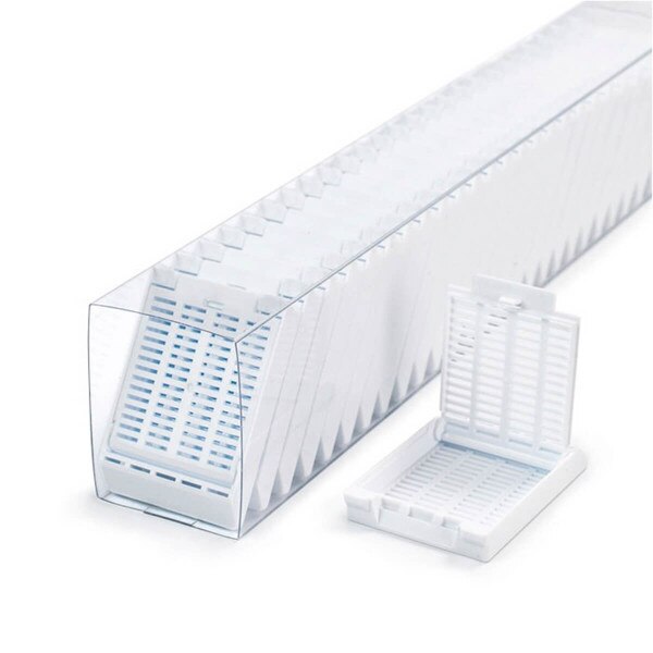 Hinged Tissue Cassette, white